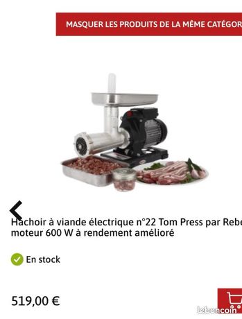Hachoir à Viande électrique 2000W - Bol 10L En Inox, 2 Vitesses, Pour Viande, Légumes, Pâte, Milkshake