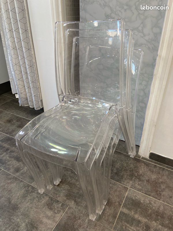 Chaises transparentes - lot de 4 (image 1)