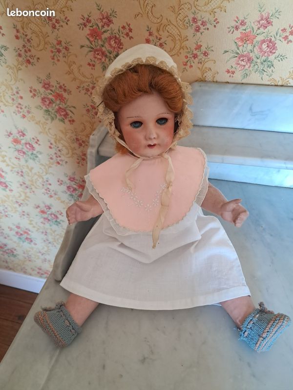 Poupée Ancienne De Collection En Porcelaine Et Biscuit - Jouet D'époque