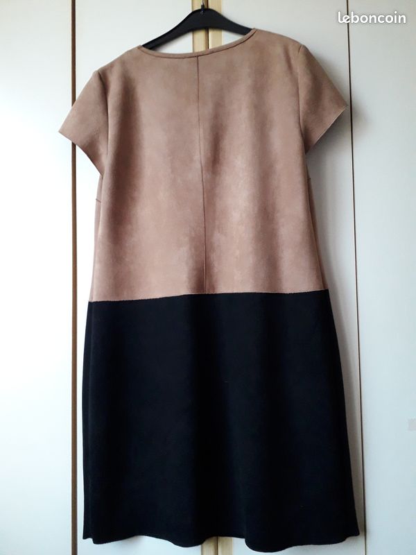 Robe Grise Armand Thiery Taille 42 - Coton Mixte, Cintrée, Doublée - Occasion Très Bon état