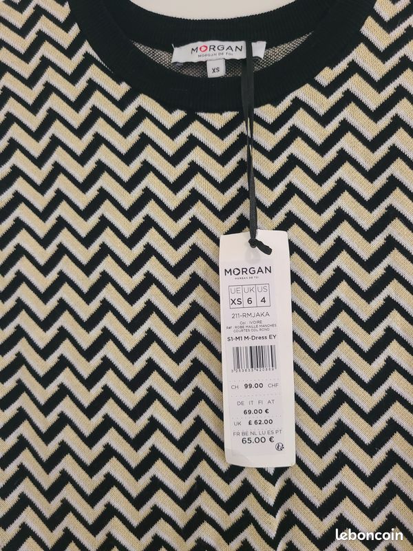 Robe Balançoire Bleue Motif Donna Morgan Taille 10 - Neuve Avec étiquettes
