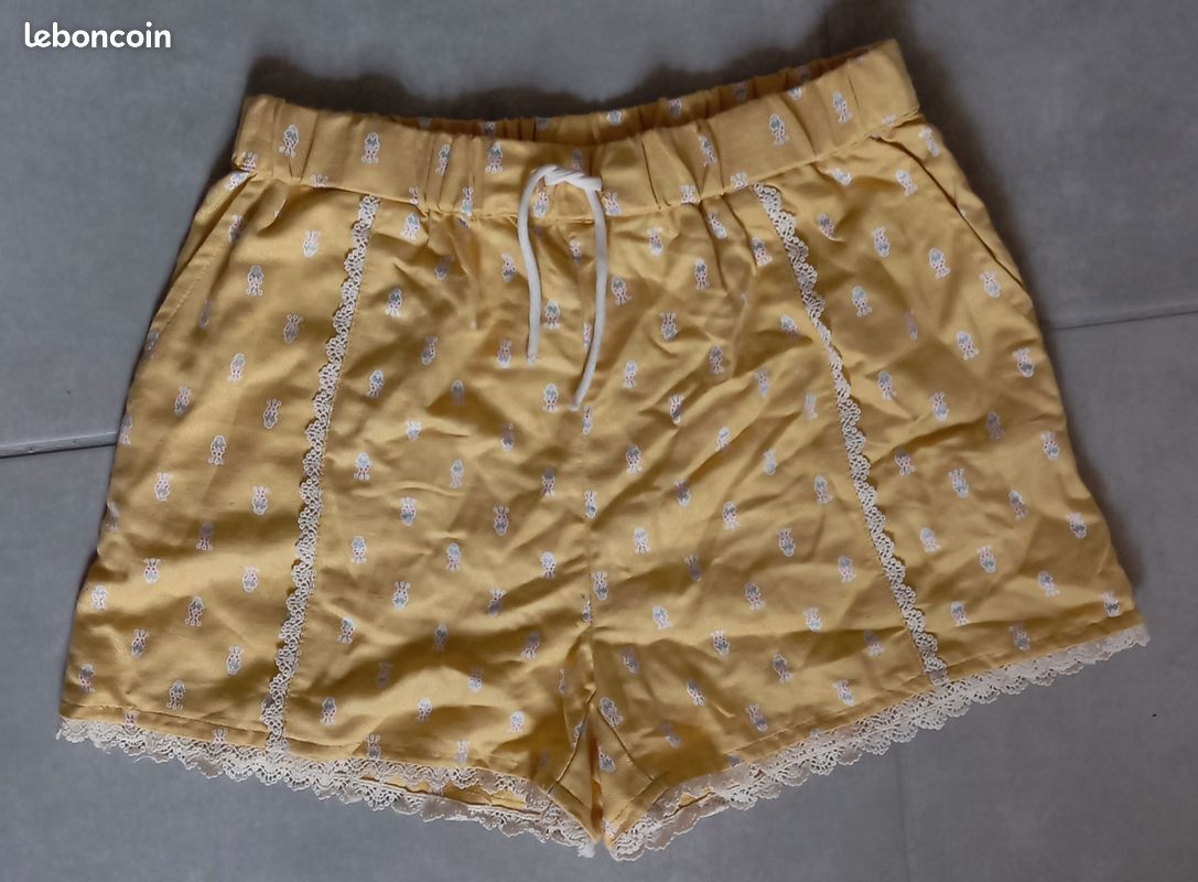 Short fluide fille 12 ans jaune Vêtements