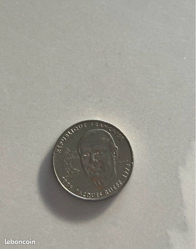 Collection, ancien, vintage Lot pièces 1 francs jaques rueff 1996, Charles de Gaulle 1958-1988 (image 8)