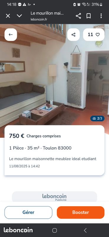 Appartement a louer villiers-le-bel - 2 pièce(s) - 35 m2 - Surfyn