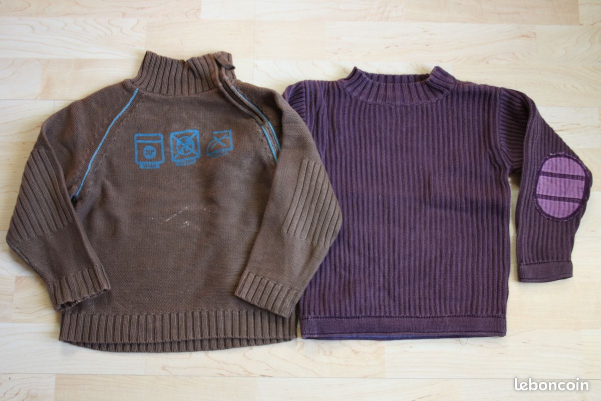 2 Pulls coton Okaïdi Printemps 3-4ans (image 1)