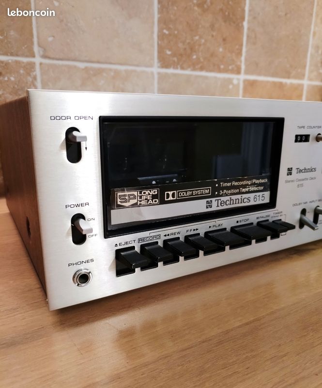 TECHNICS RS 615 US Platine cassette stéréo 2 têtes Vintage
