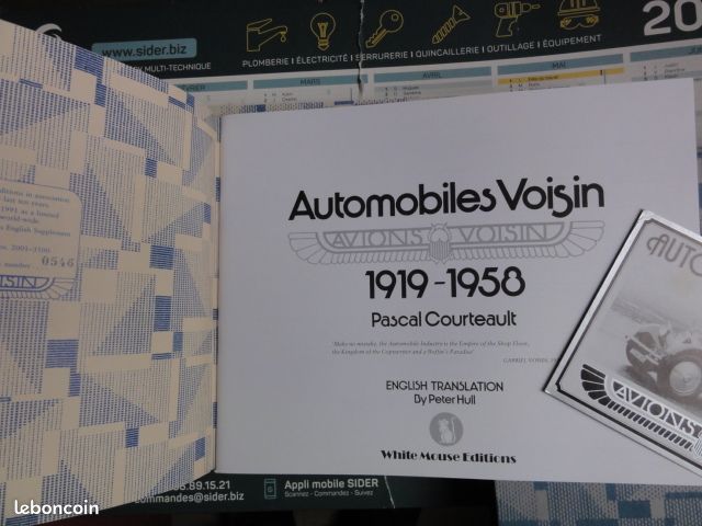 Livre Avions Voisin Automobiles Voisin 1919-1958 Par Courteault - 1991 - 1ère Édition
