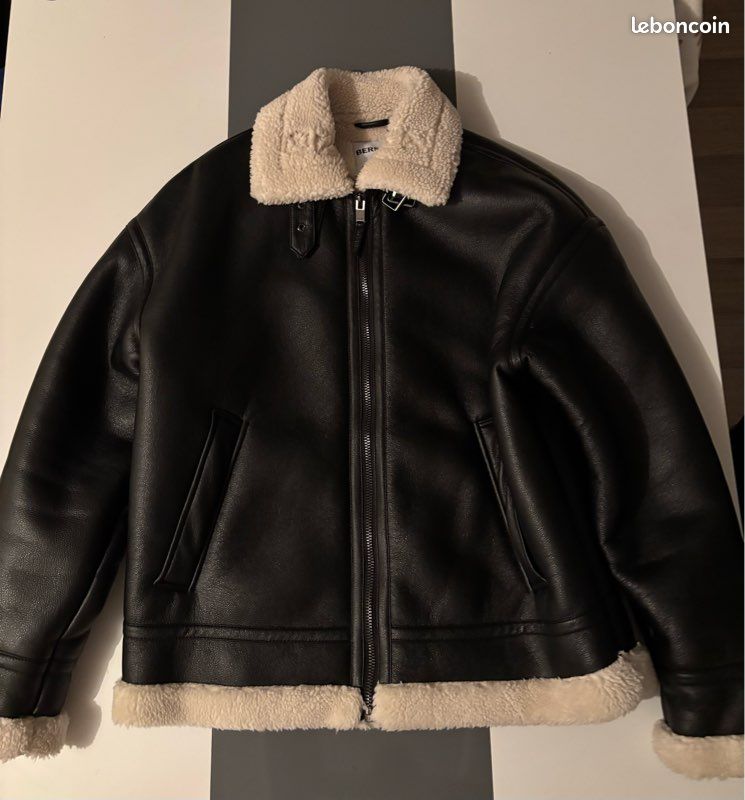 Dark Brown Veste En Simili Cuir Bershka Veste Similicuir Mixte