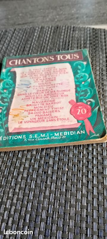 Vieux livre vintage de chansons (image 3)