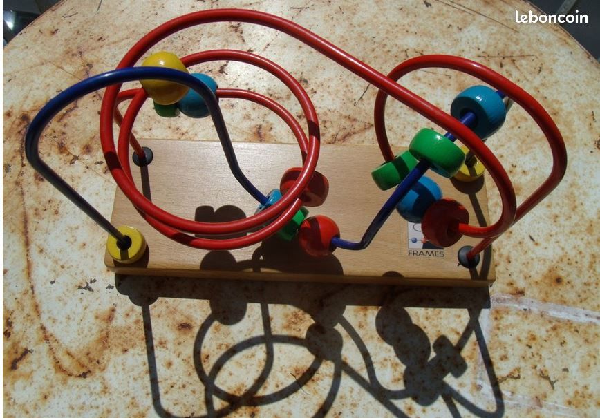 Gomice Jouet Labyrinthe De Perles En Bois – Boulier Multicolore, Jeu Éducatif Précoce, Reconnaissance Couleurs, Motricité Fine, Dès 3 Ans