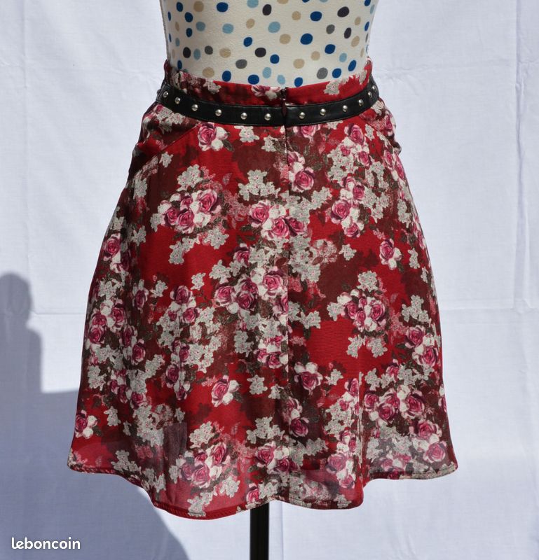 Cooperative De Creation: Mini Jupe Cuir Gris Taille S