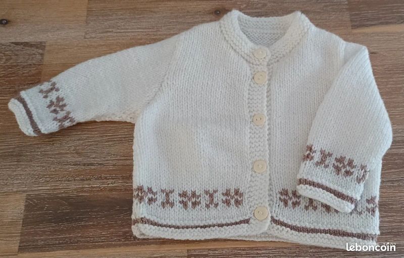 Gilet bébé 3/6 mois - Fabrication artisanale (image 1)