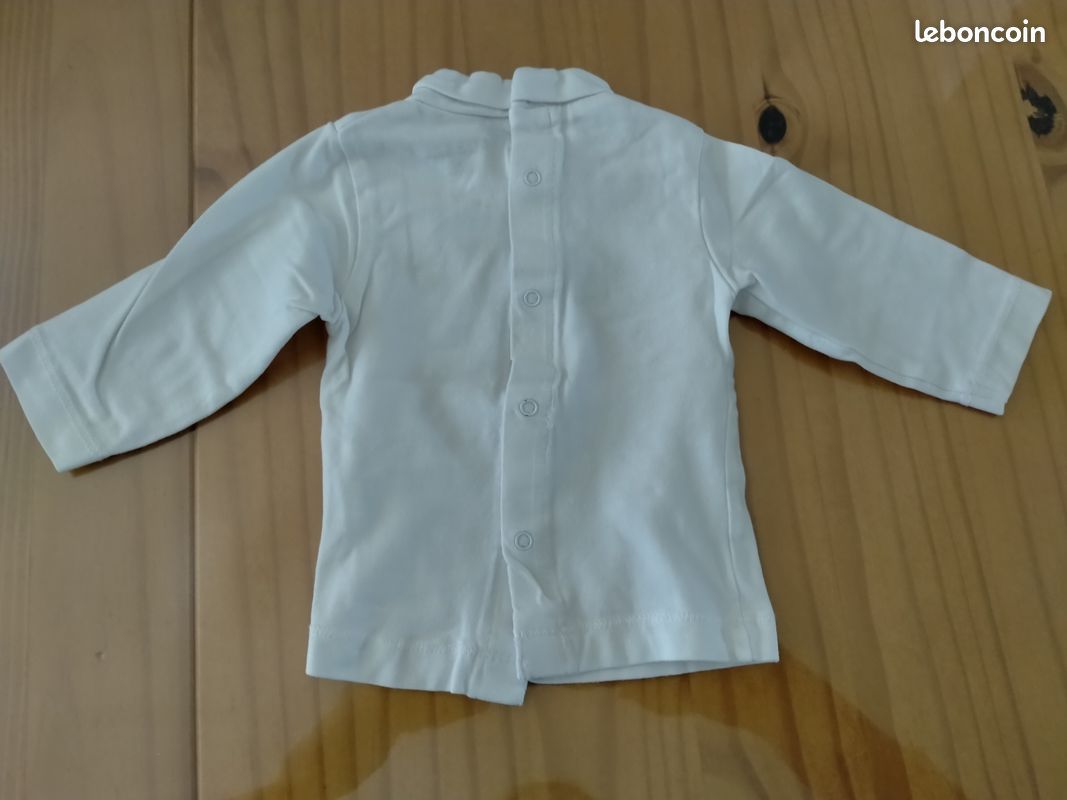 3 mois fille sous-pull blanc (image 2)