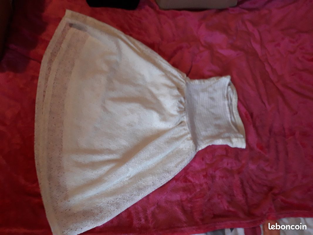 Robe blanche bustier (image 1)