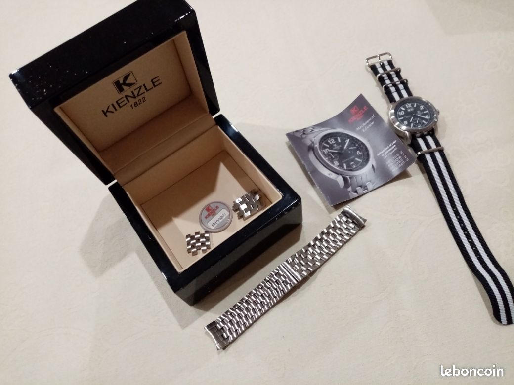Cadran (Rehaut) De Montre Kienzle Avec Tachymètre - Blanc, Diamètre 34.50 Mm - Occasion