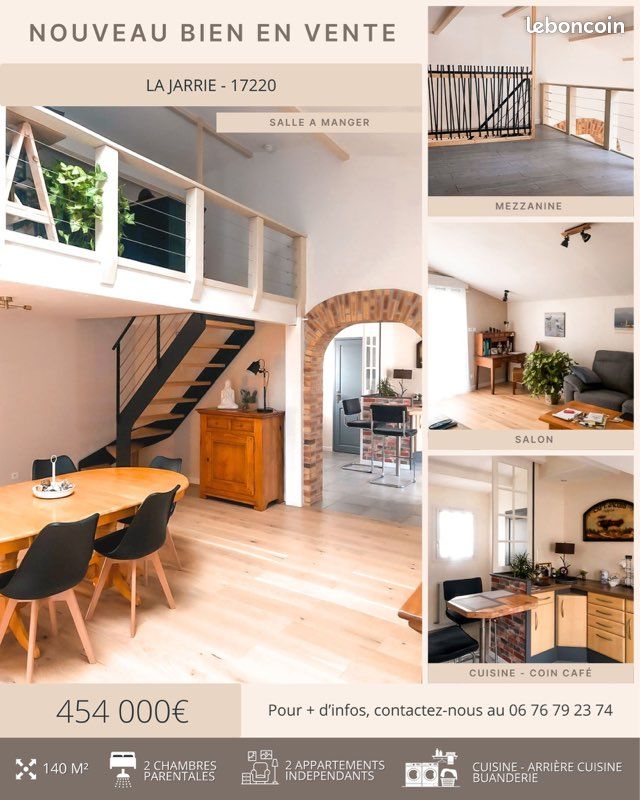 Maison 7 pièces 197 m² · à La Jarrie · 197 m² · 454 000 €