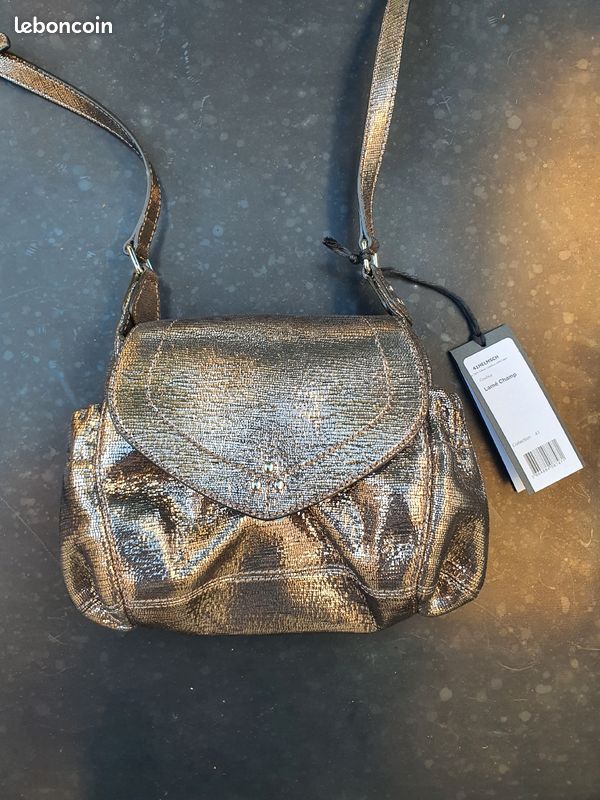 Sac Helmut S cuir lamé Jérôme Dreyfuss Accessoires Bagagerie