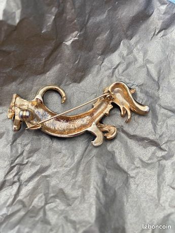 vintage BROCHE FANTAISIE ANIMAL BICHE DEER BROOCH