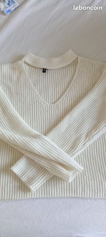 Pull à mailles écru h &m (image 9)