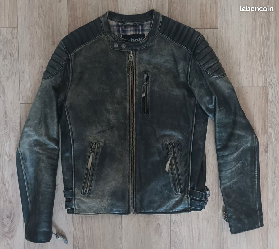 Blouson gris Schott (image 1)