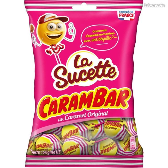 Carambar sucettes caramel sachet 84g NEUF (image 1)