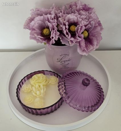 Pot à Bougie Vide Partylite Avec Couvercle Doré - 3 Mèches, Taille Framboise