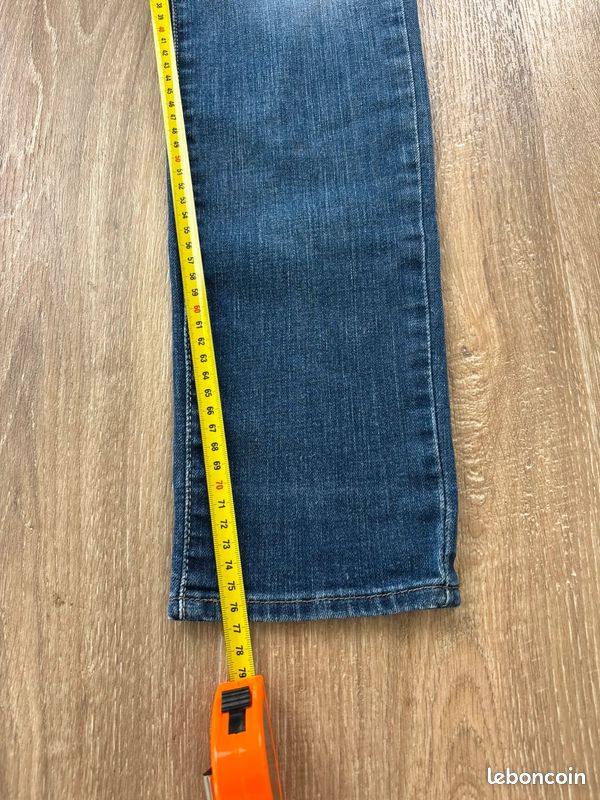 Jean Slim Levi's Demi Curve Bleu Taille W27 L32 Mid Rise Skinny (image 10)