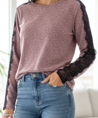 Haut/pull Coton Pimkie Rose - Taille 36/S/1 - Occasion Très Bon état