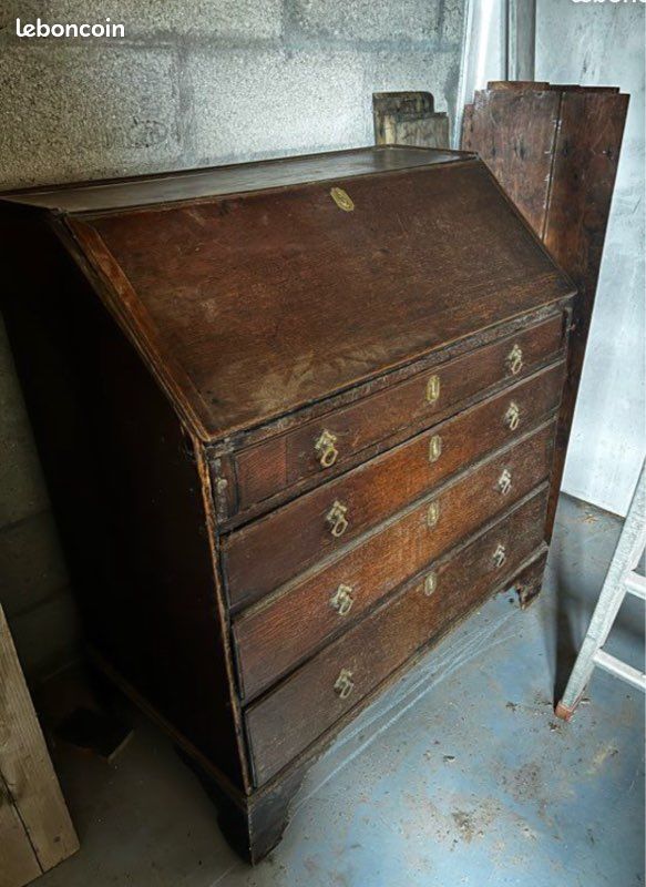 Ancien secrétaire anglais chêne (image 2)