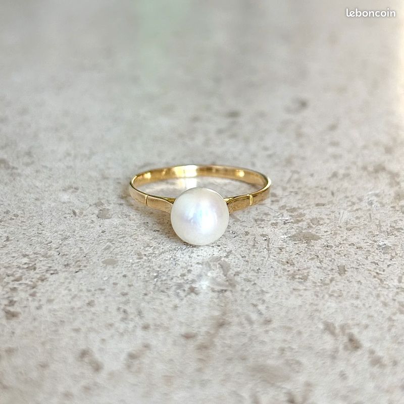 Bague Perle - Or Jaune 750 (image 3)