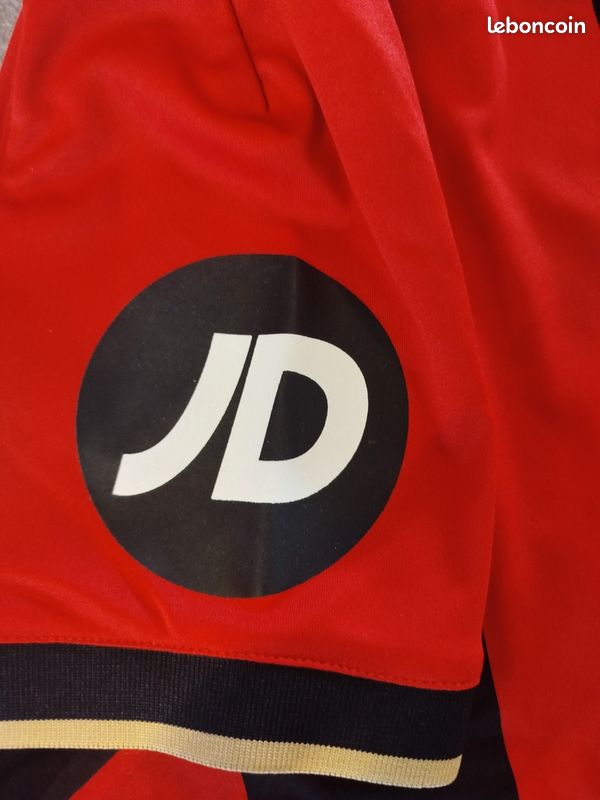 Maillot Vintage OGC Nice 1977-79 - Le Coq Sportif - Rouge & Noir - Taille S (0x1) - Occasion
