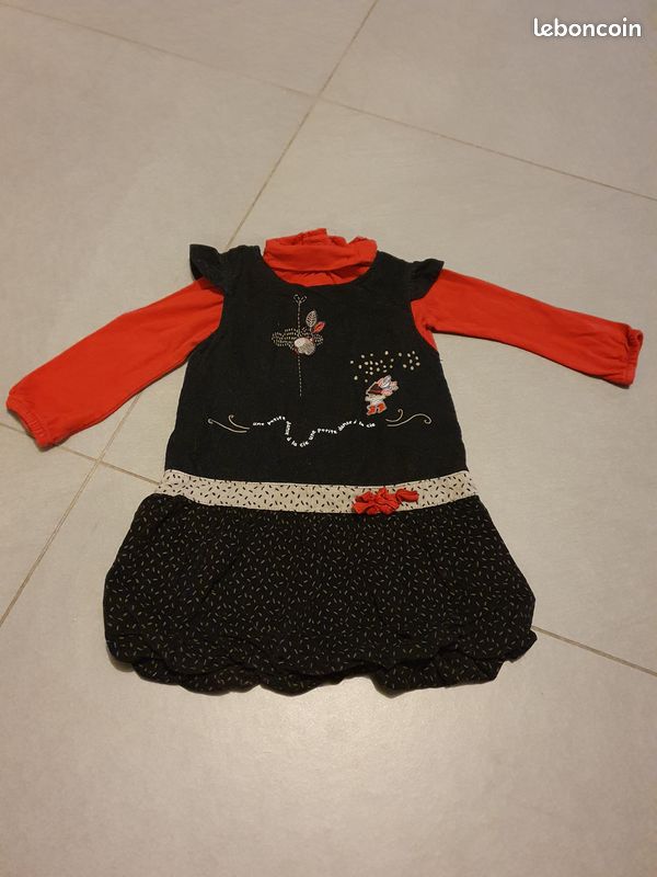 Ensemble t shirt robe 24 mois 2 ans (image 1)