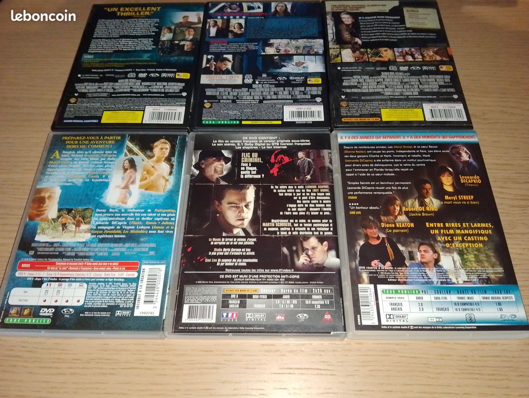 Collection 6 DVD Leonardo DiCaprio - Inception, Les Infiltrés, La Plage, Blood Diamond... (image 4)