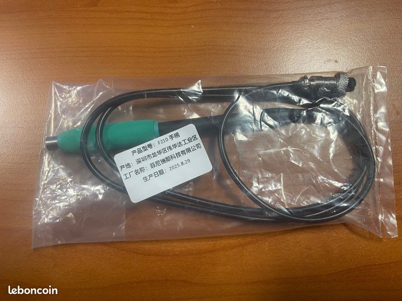 NEUF - Poignée de fer à souder pour Station FNIRSI DWS200 F210 ou autre compatible - Résistant - Antidérapant - Longueur : 1,2 m - connecteur à visser 5 trous (image 1)