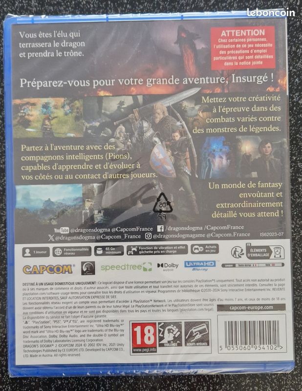 Dragon's Dogma Sur PS3 - Version PAL Complète - Très Bon état