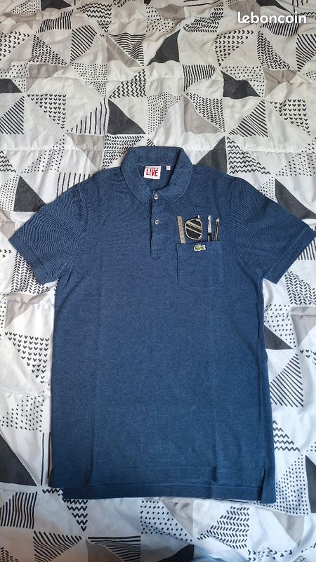 Polo Lacoste Bleu Taille XS-S (image 2)