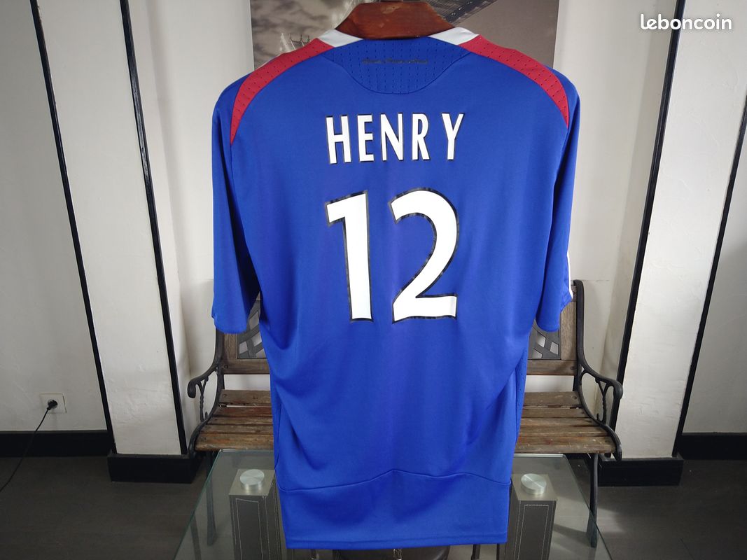 Maillot Vintage équipe De France Domicile 2008-2009 - N°12 Henry - Taille S