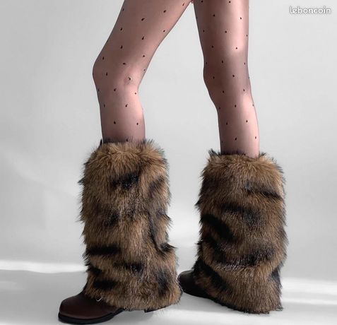 Lot De 2 Paires De Jambières Tricotées Pour Femme - Style Y2K Vintage - Chaussettes Longues Chaudes Hiver - Abeillo