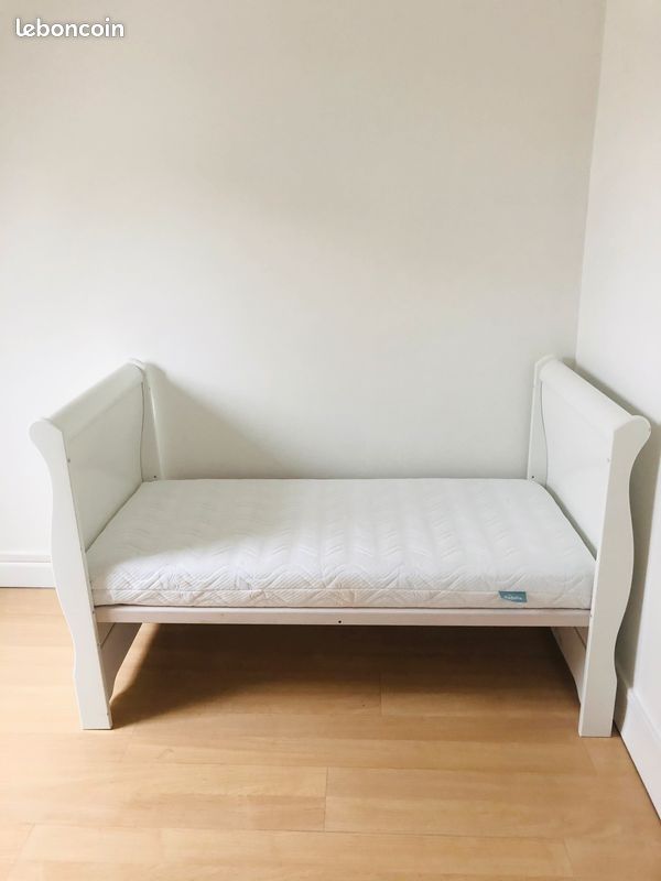 Lit enfant Sauthon Little Big Bed 140x70 Elodie blanc (image 4)