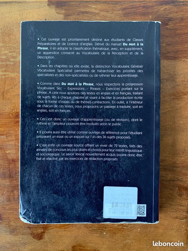 Du mot au texte, Vocabulaire anglais thématique et exercice, Ellipses (image 2)