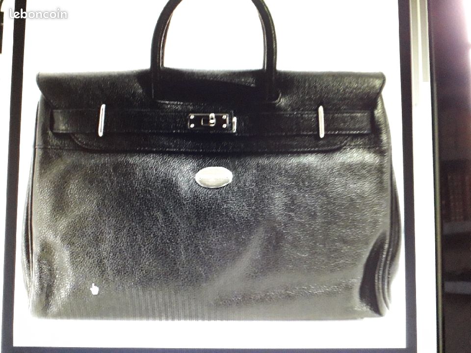Sac mac douglas cuir buffle noir (image 1)