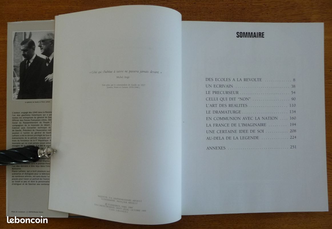 DE GAULLE Un Portrait par Pierre Lefranc (Grand Livre) (image 3)
