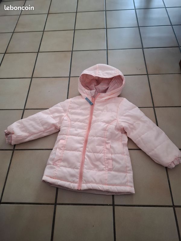 Doudoune à capuche fille veste réversible ans Vêtements