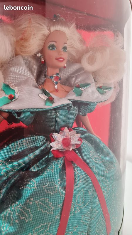 Poupée Barbie Joyeux Noël Happy Holidays 1995 Blonde (image 7)