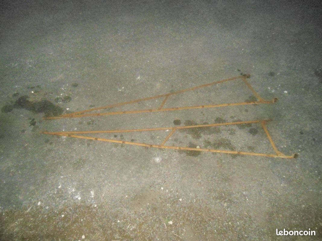 Lot de 2 fermettes légères tubulaires mono-pente en fer pour charpente d’un petit abris cabane hangar (image 2)