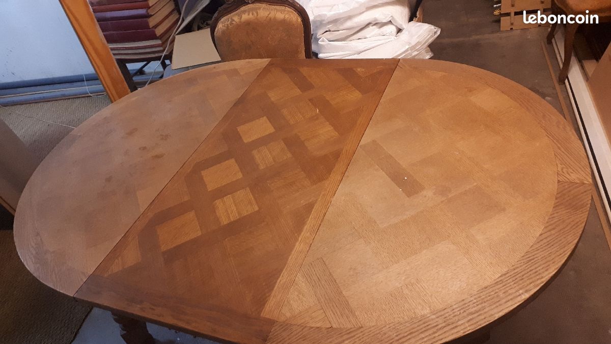 Table ronde en bois avec rallonge (image 2)