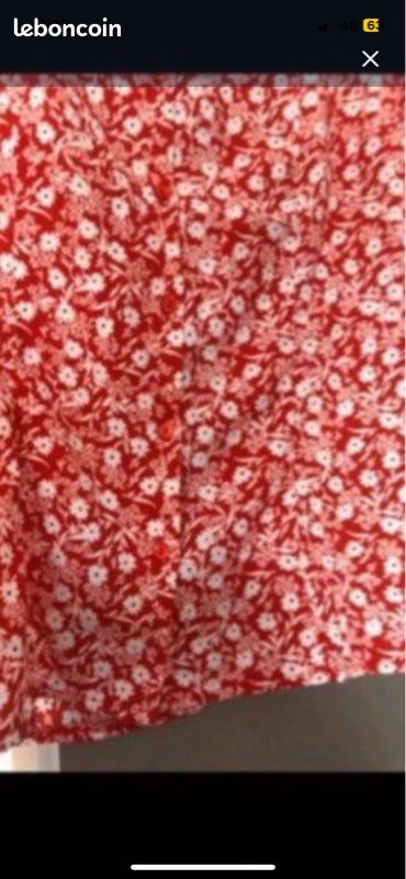 Blouse imprimée fleurs rouge femme T :42 ETAM (image 8)