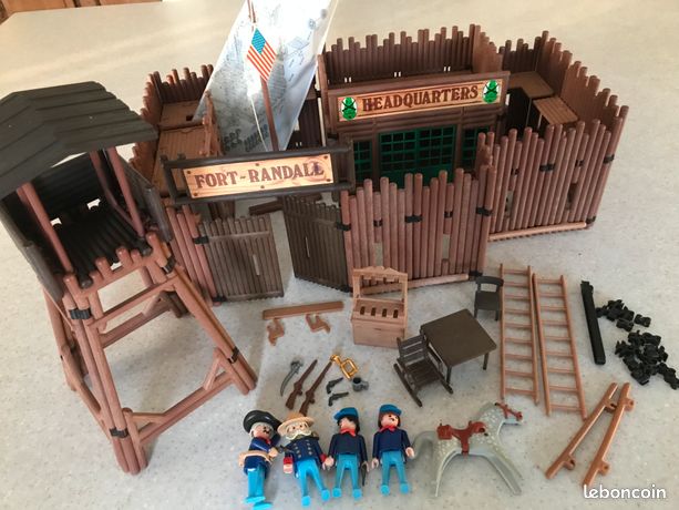 Playmobil Vintage Fort Western - Soldats Nordistes, Chariot, Chevaux - Lot Mixte