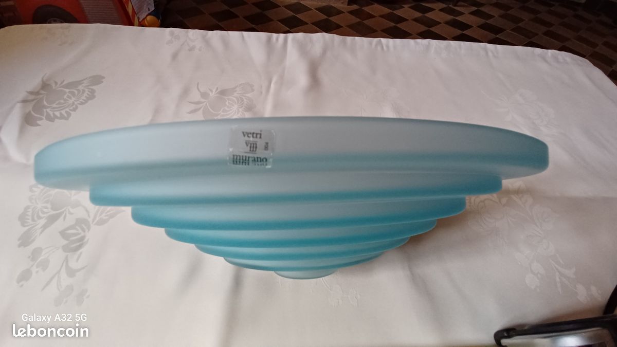2 Appliques murales vintage en verre "vetri murano 004" aquamarine - annee 70' (image 10)