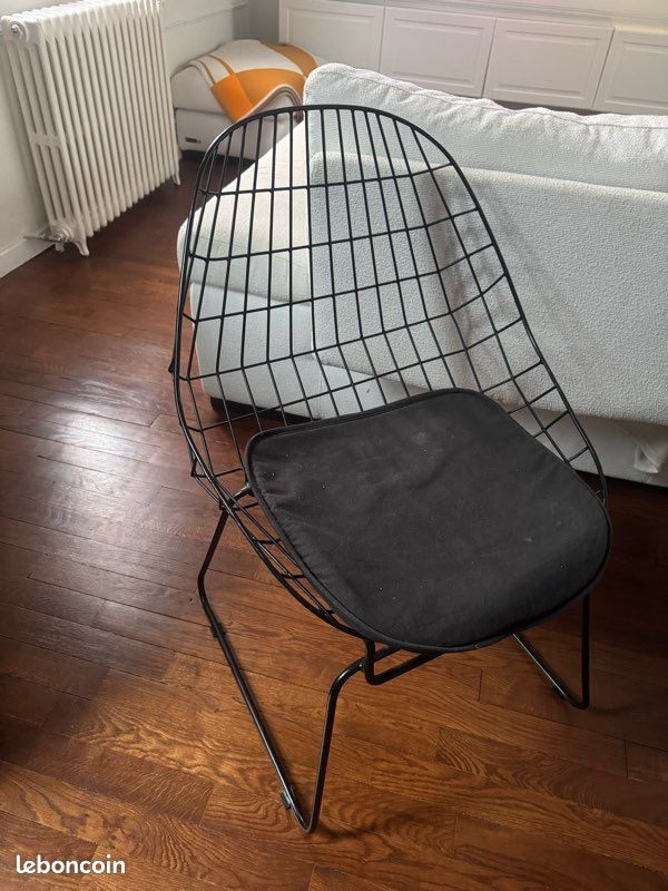 Lot de 4 Maisons du monde Chaise en métal noire Orsay (image 4)